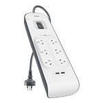 Belkin 6 Way Surge Board With 2 X Usb Ports (2.4a) | 77-BSV604AU2M