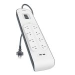 Belkin 8 Way Surge Board With 2 X Usb Ports (2.4a) | 77-BSV804AU2M