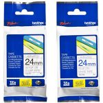 Brother Tze-151 24mm X 8m Black On Clear Tape | 77-TZE151