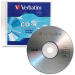 Verbatim Cd-r 700mb 52x 10 Pack With Slim Cases | 77-94935