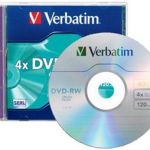 Verbatim Dvd-rw 4.7gb 2x 5 Pack With Jewel Cases | 77-95044