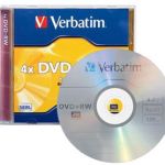 Verbatim Dvd+rw 4.7gb 4x 5 Pack With Jewel Cases | 77-95043