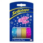 Sellotape Glitter On-Hand Refills 18mm x 3m 4 Pack | 61-2252143