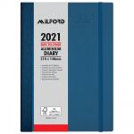 Milford Aluminium Fsc Mix 70% A5 Day To Page Blue Diary Odd Year | 61-441408