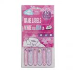 Spencil Write And Iron On Name Labels 40pk Pink | 61-113726