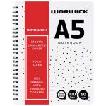 Warwick Notebook A5 Wiro No Need To Cover 50 Leaf Ruled | 61-113803