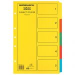 Warwick Divider 15z6 Foolscap 5 Tab Coloured | 61-114810