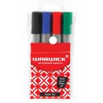 Warwick Whiteboard Marker Bullet Tip 4 Wallet | 61-117391