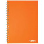 Collins Notebook Wiro Polyprop A4 Orange Side Opening 7mm Ruled 60 Leaf | 61-120524