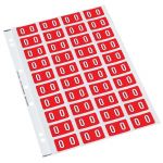 Codafile Label Numeric 0 25mm Pack 5 Sheets | 61-162500