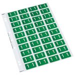 Codafile Label Numeric 1 25mm Pack 5 Sheets | 61-162501