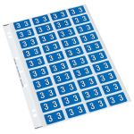 Codafile Label Numeric 3 25mm Pack 5 Sheets | 61-162503