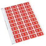 Codafile Label Numeric 8 25mm Pack 5 Sheets | 61-162508