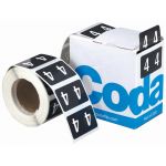 Codafile Label Numeric 4 25mm Roll 500 | 61-162524