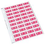 Codafile Label Alpha F 25mm Pack 5 Sheets | 61-162555