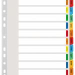 Fm Indices A4 Jan-dec Tab Colour Reinforced Cardboard | 61-171409