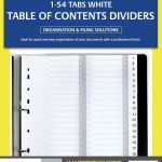 Avery Dividers A4 1-54 Tab White Pre-printed | 61-171419