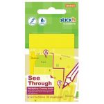 Stick\'n Clearnote Yellow 76x51mm 50 Sheets Transparent | 61-201638