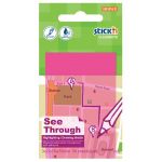 Stick\'n Clearnote Pink 76x51mm 50 Sheets Transparent | 61-201639