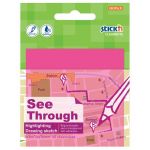 Stick\'n Clearnote Pink 76x76mm 50 Sheets Transparent | 61-201641