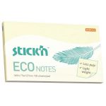 Stick\'n Eco Yellow Pastel 76x127mm 100 Sheets | 61-201655