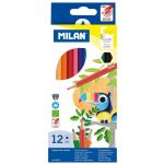 Milan Coloured Pencils Hexagonal Pack 12 Assorted Colours | 61-214179