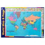 Gillian Miles Wall Chart World Maps With Flags | 61-227750