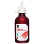 Ec Paint Washable Watercolours Glitter 250ml Red | 61-227805