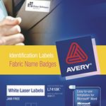 Avery Label Fabric Badge L7418 86.5 X 55.5mm 8up 10 Sheets | 61-231445