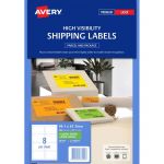 Avery Shipping Label L7165fg Fluoro Green 99.1x67.7mm Fsc Mix Credit 8up 25 Sheets | 61-231448