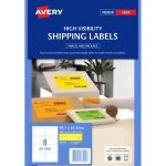 Avery Shipping Label L7165fy Fluoro Yellow 99.1x67.7mm Fsc Mix Credit 8up 25 Sheets | 61-231450