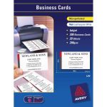 Avery Business Cards Ij39 Leathergrain 200gsm Inkjet Laser 10up 20 Sheets | 61-237900