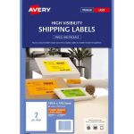 Avery Shipping Label L7168fo Fluoro Orange Laser 199.6x143.5mm Fsc Mix Credit 2 Up 10 Shts | 61-238011