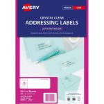 Avery Label L7562-25 Clear 16up 25 Sheets | 61-238039