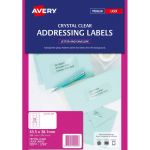 Avery Label L7560-25 Clear 21up 25 Sheets | 61-238042