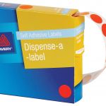 Avery Label Dispenser Dmc14o Orange Round 14mm 1050 Pack | 61-238258