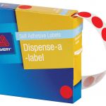 Avery Label Dispenser Dmc14r Red Round 14mm Fsc Mix Credit 1050 Pack | 61-238260