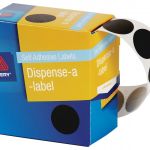 Avery Label Dispenser Dmc24bl Black Round 24mm 500 Pack | 61-238264