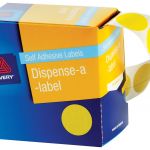 Avery Label Dispenser Dmc24y Yellow Round 24mm Fsc Mix Credit 500 Pack | 61-238272