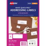 Avery Label J8158-50 Inkjet Fsc Mix Credit 30up 50 Sheets | 61-238374