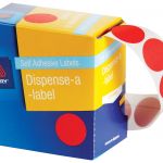 Avery Label Dispenser Dmc24fr Red Fluoro Round 24mm 350 Pack | 61-238421