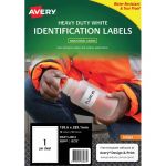 Avery Heavy Duty Id Label J4776 Inkjet 199.6x289.1mm White 1up 10 Sheets | 61-238447