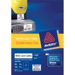 Avery Heavy Duty Id Label L7069 White Laser 99.1x139mm 4up 25 Sheets | 61-238559