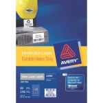 Avery Heavy Duty Id Label L6008 Silver 25.4x10mm 189up 20 Sheets | 61-238560