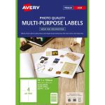 Avery Multi-purpose Labels L7769-25 99.1x139mm Laser 4up 25 Sheets | 61-238569