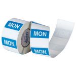 Avery Labels Monday Square Day 40x40mm Blue White 500 Roll | 61-238812