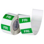 Avery Labels Friday Square Day 40x40mm Green White 500 Roll | 61-238816