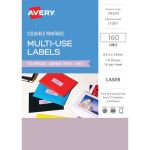 Avery Labels L7261 Lavender 63.5x24mm A5 16up 10 Sheets | 61-238932