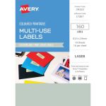 Avery Labels L7261 Mint Green 63.5x24mm A5 16up 10 Sheets | 61-238934