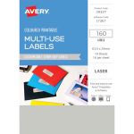 Avery Labels L7261 Storm Grey 63.5x24mm A5 16up 10 Sheets | 61-238939